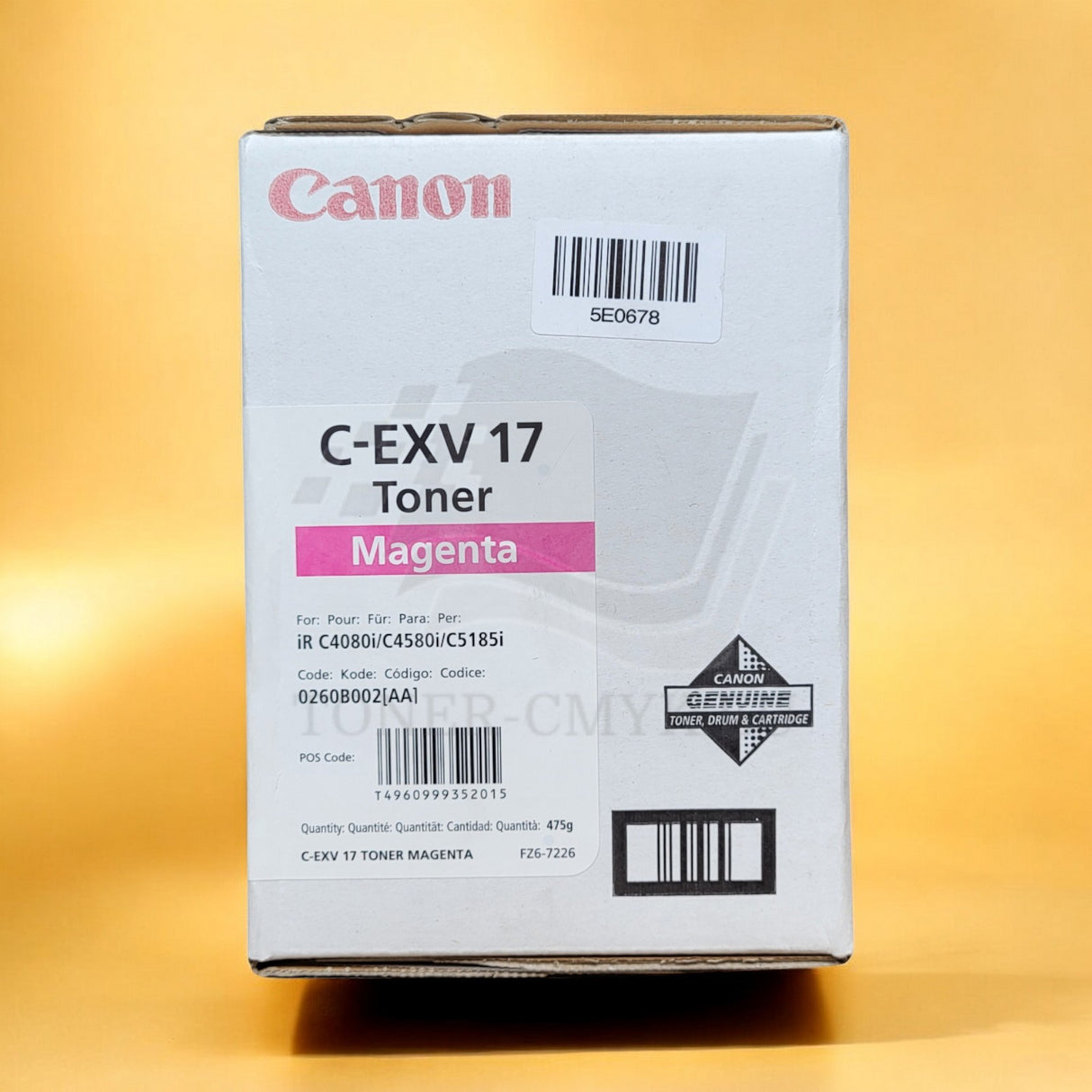 ''Originální Canon C-EXV 17 toner purpurový 0260B002 iR C4080 iR C4080i iR C4580 iR