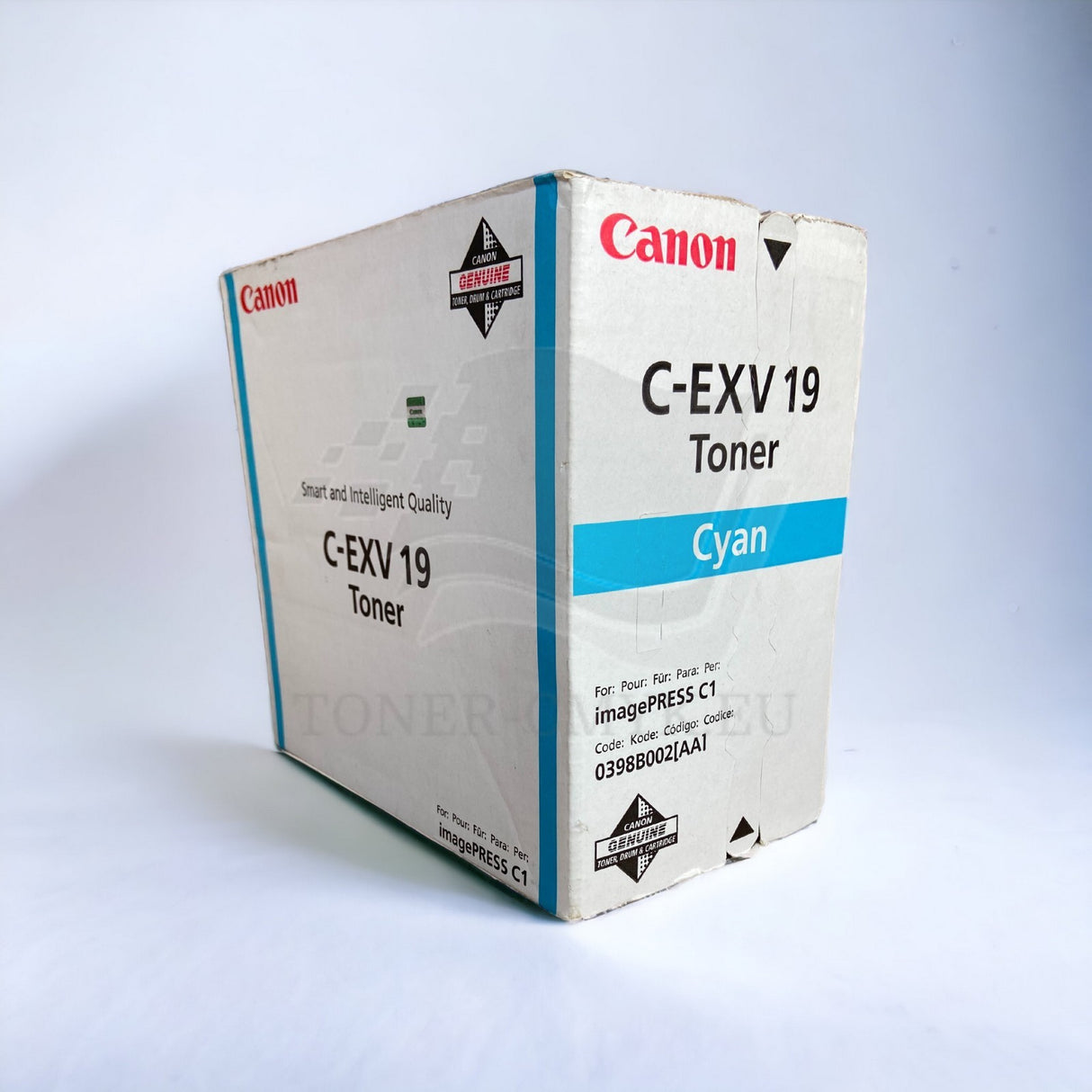 Original Canon C-EXV19 Toner Cyan 0398B002 for imagePRESS C1 C1 Plus Neu OVP