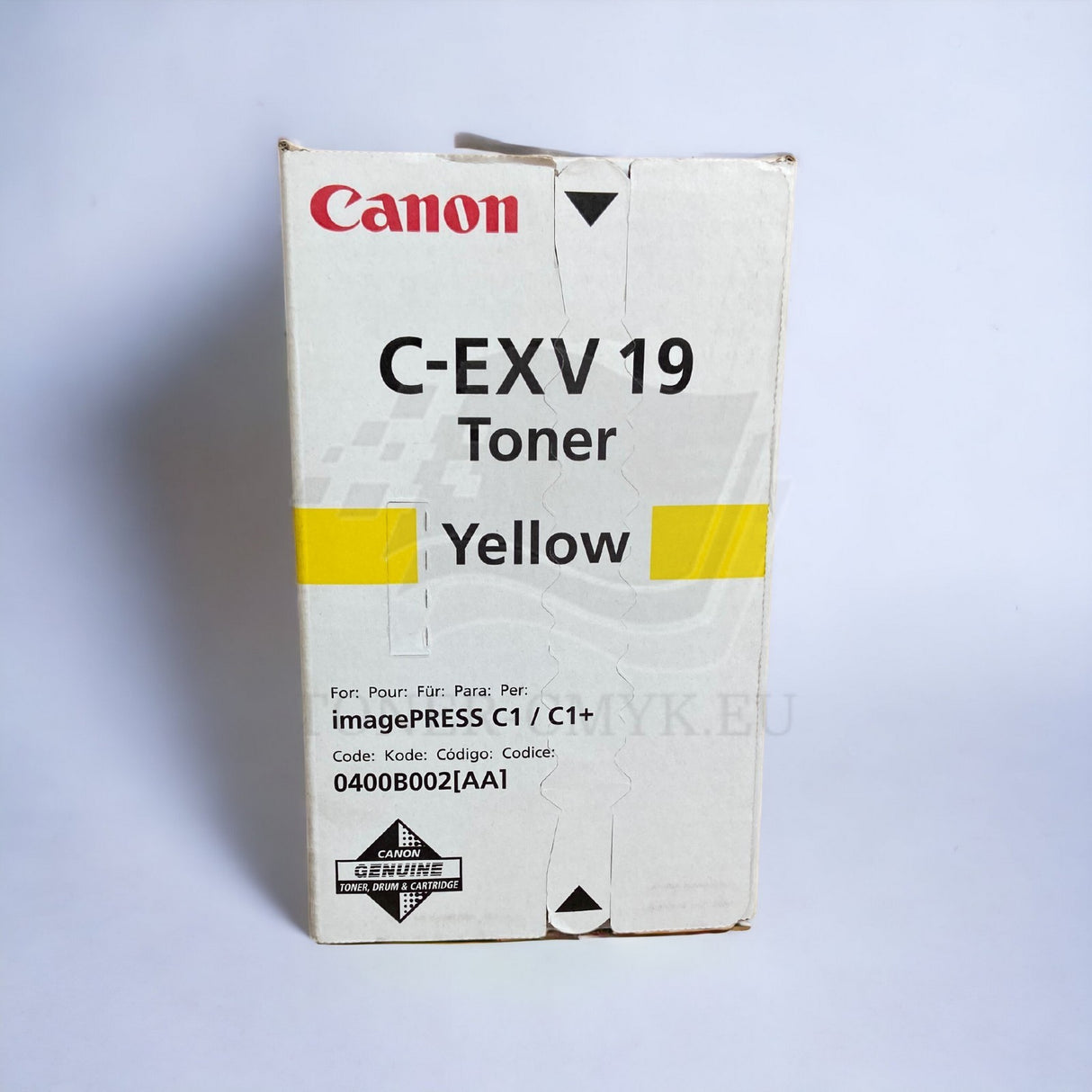 Original Canon CEXV19 Toner Yellow 0400B002 for imagePRESS C1 C1 Plus Neu OVP