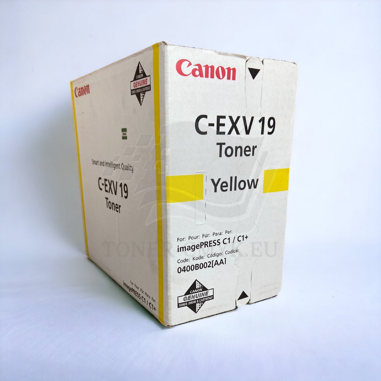 Original Canon CEXV19 Toner Yellow 0400B002 for imagePRESS C1 C1 Plus Neu OVP