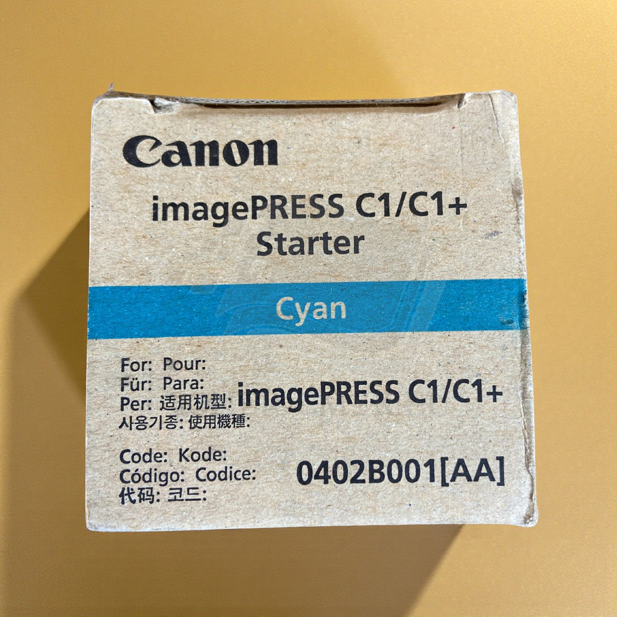 "Original Canon C-EXV 19 Starter Cyan 0402B001 ImagePress C1 C1Plus NEU OVP