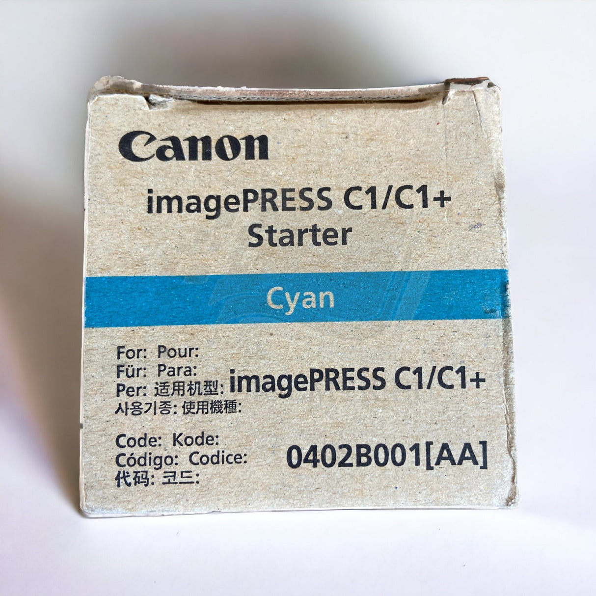Original Canon C-EXV19 Starter Cyan 0402B001 for imagePRESS C1 C1 C1+II Plus