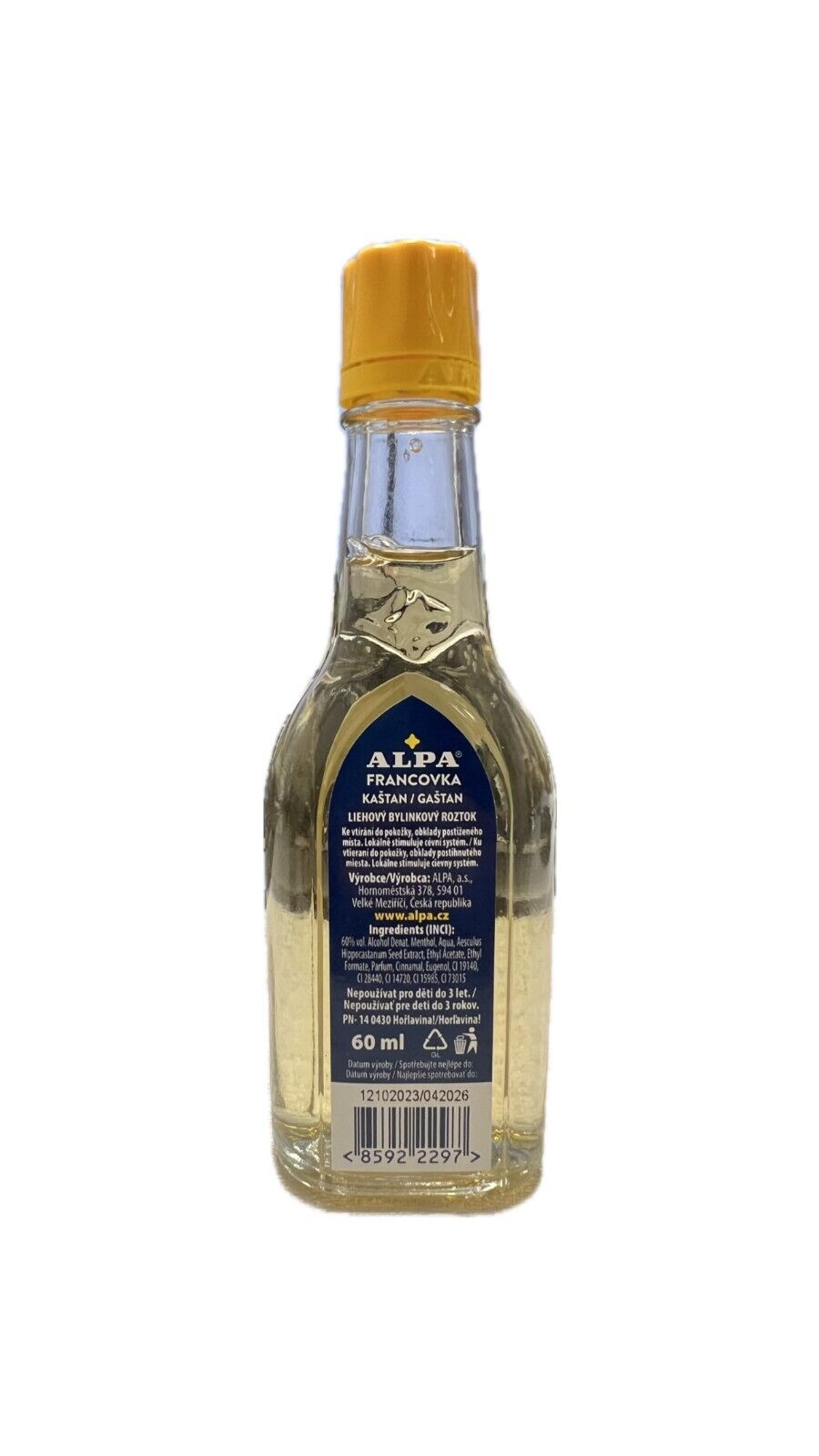 ALPA Francovka Kastanienextrakt Kaštan mit 60% Alkohol 60ml Flasche !!! TOP !!!