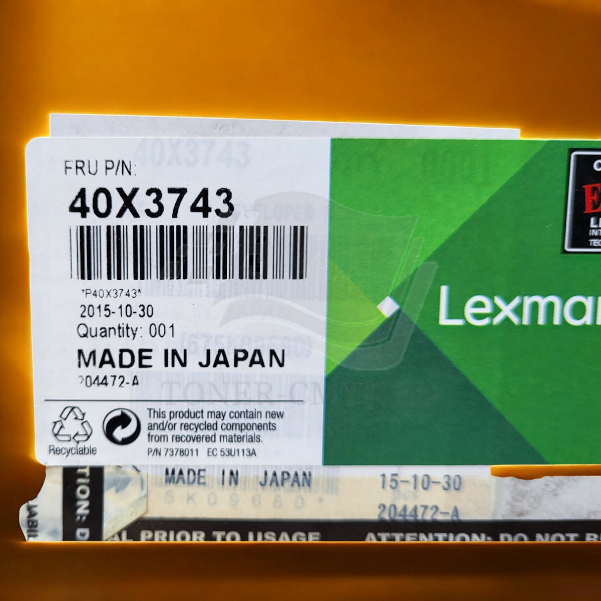 Original Lexmark Black Developer 40X3743 for C935dn C935dtn C935dttn C935hdn