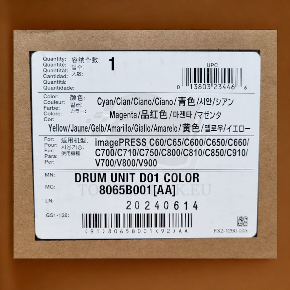 ''Original Canon D01 8065B001 Color Trommel Drum iPR C850 C65 C600 C800 C600i NE