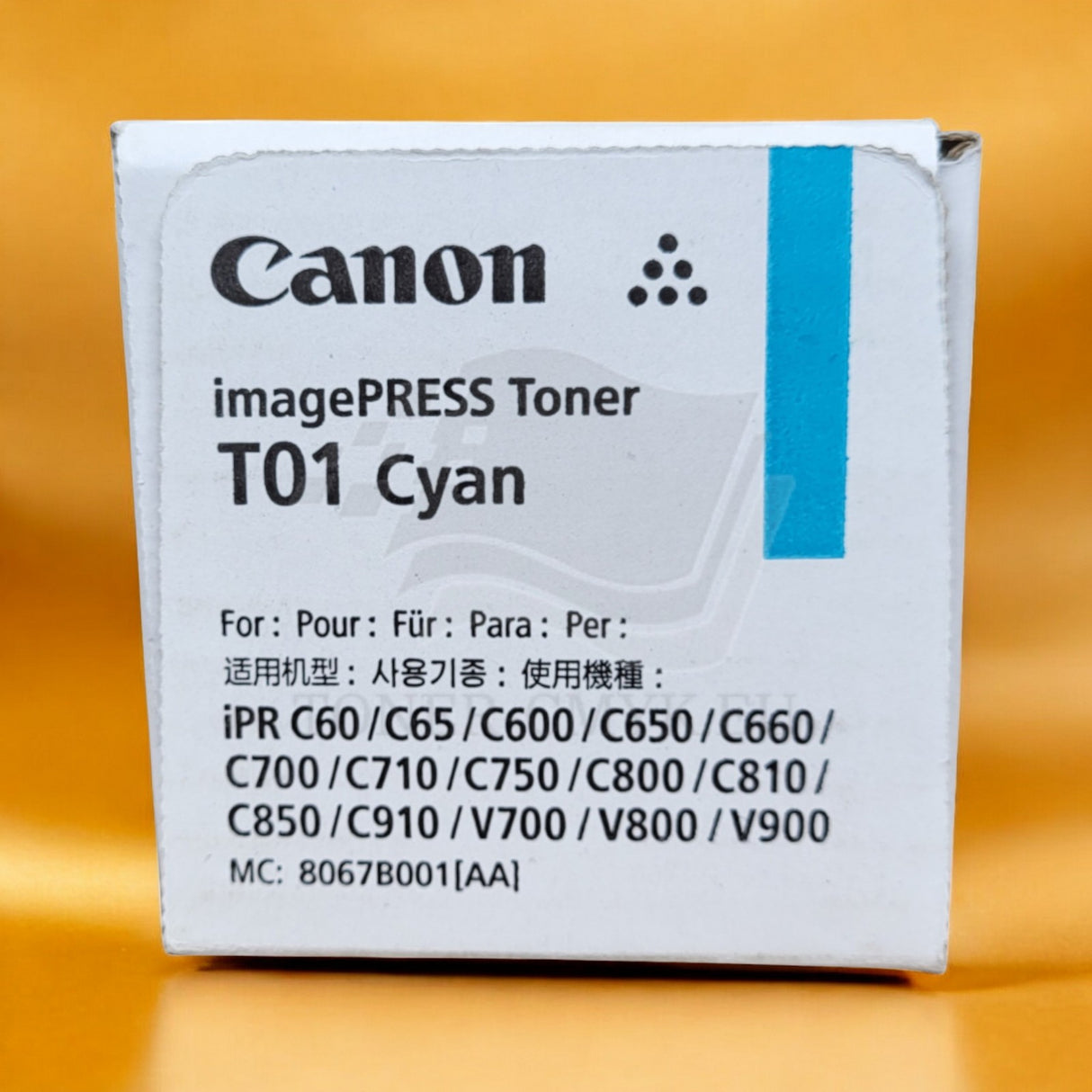 "Originele Canon Cyaan T01 8067B001 IP C60 65 600 650 660 700 710 750 800
