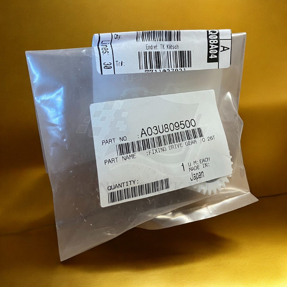 Originele Konica Minolta A03U809500 26T fuseraandrijftandwiel Bizhub C6000/C6500 OVP^