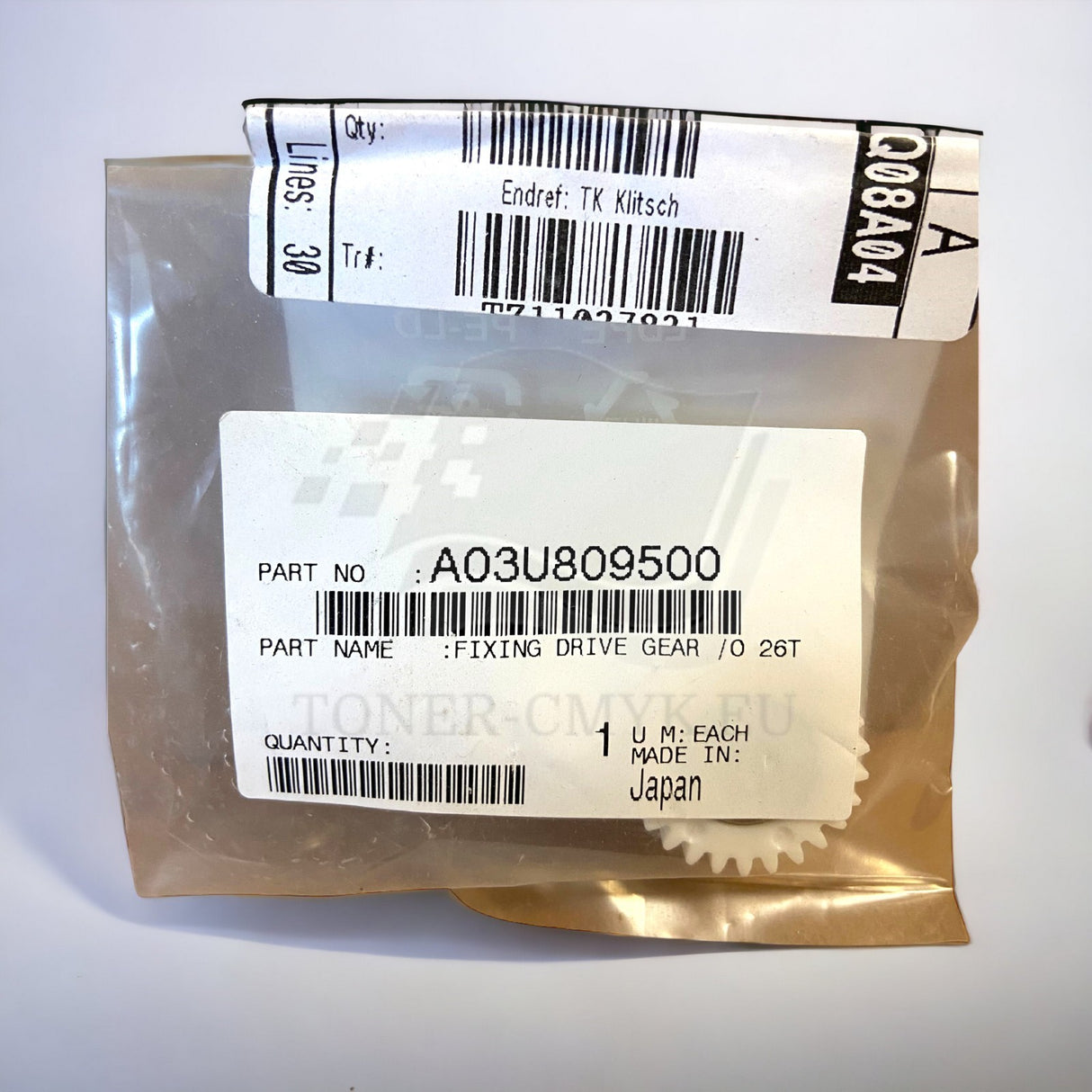 Original Konica Minolta A03U809500 26T Fuser Drive Gear Bizhub C6000/C6500 OVP