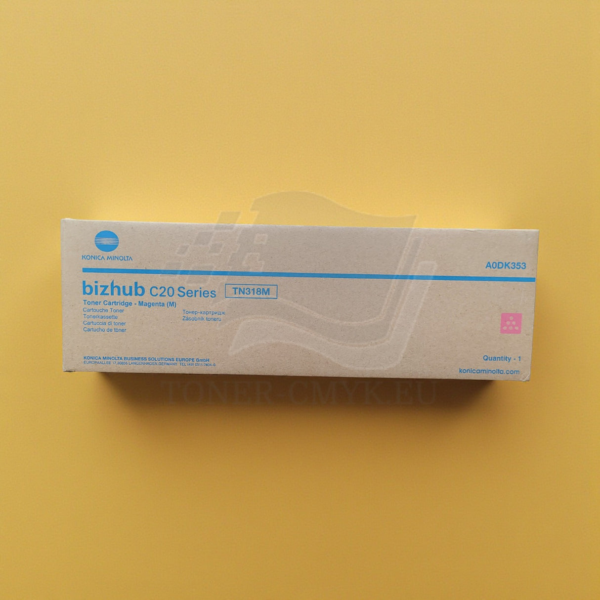 Originální toner Konica Minolta TN318M Magenta A0DK353 Bizhub C20 C20P C20PX NEU