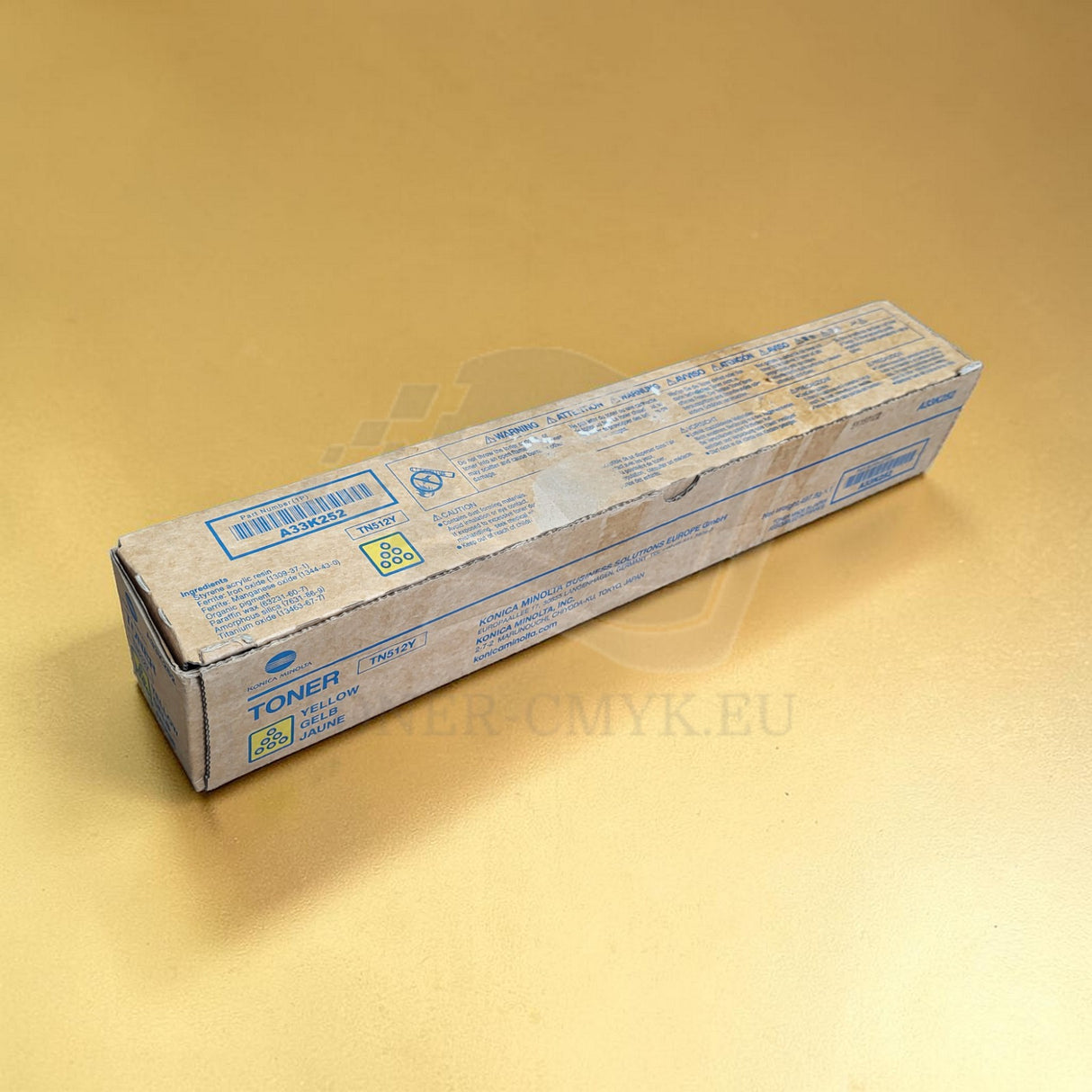 "Originální žlutý toner Konica Minolta TN512Y (žlutý) A33K252 pro Bizhub C 454 554