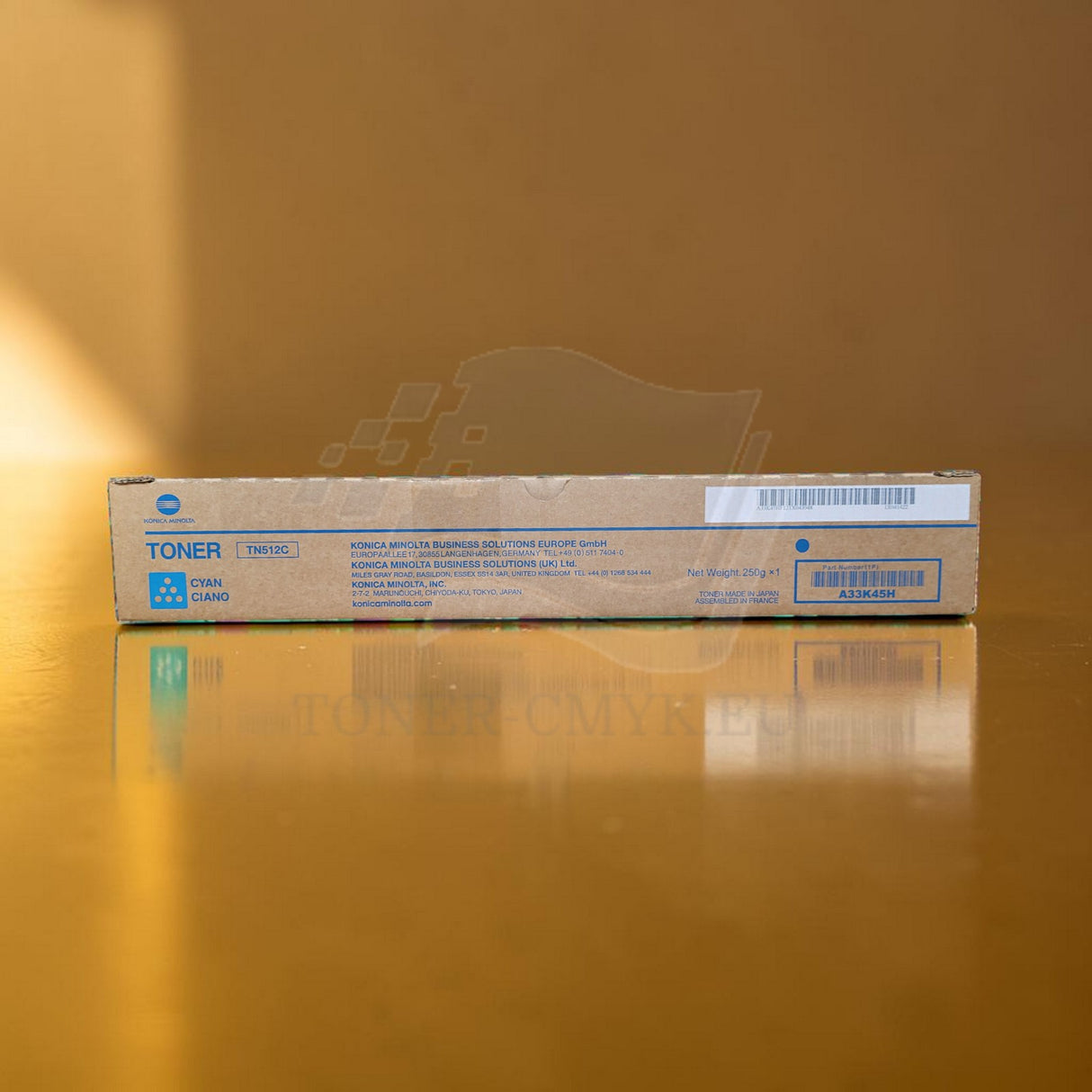 Originální toner Konica Minolta TN512C azurový nízkokapacitní A33K45H pro Bizhub C454