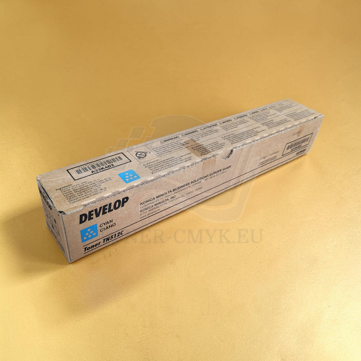 "Original Develop TN512C Toner Cyan A33K4D2 pour Ineo + 554 Ineo, Ineo + 454 Ineo