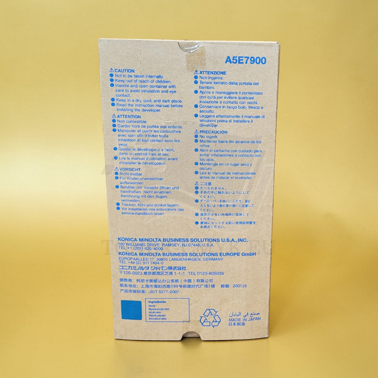 Konica Minolta DV616C Developer Cyan A5E7900 pro Bizhub Press C1085 1100