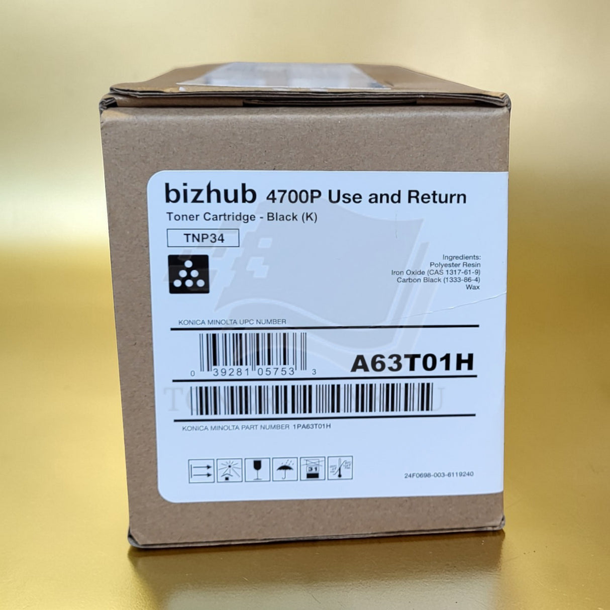 Origineel Konica Minolta TNP34 Toner Zwart (Zwart) Bizhub A63T01H 4700P NEW OVP