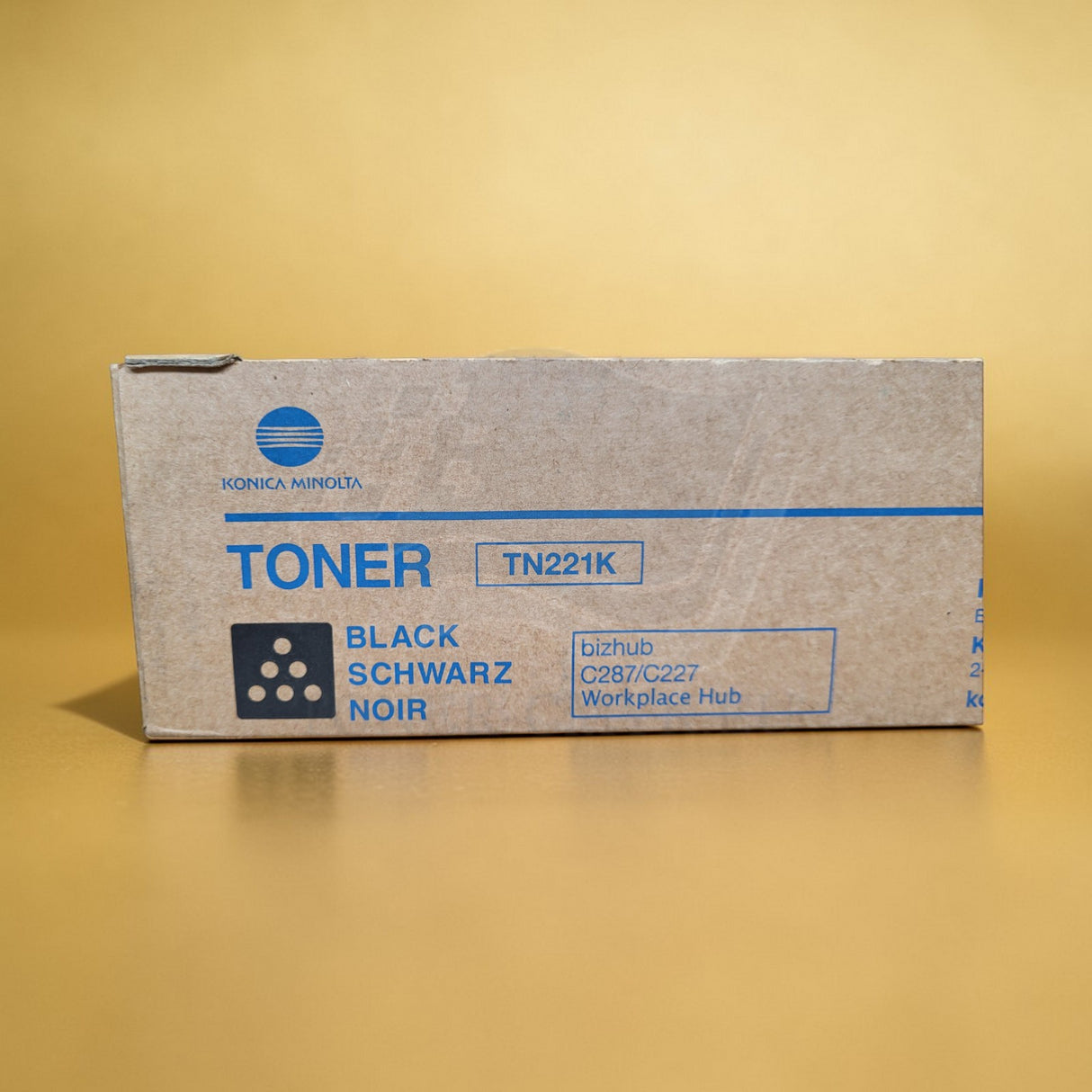 "Originele Konica Minolta TN221 Toner Zwart A8K315H voor Bizhub C227 C287 NIEUWE OVP