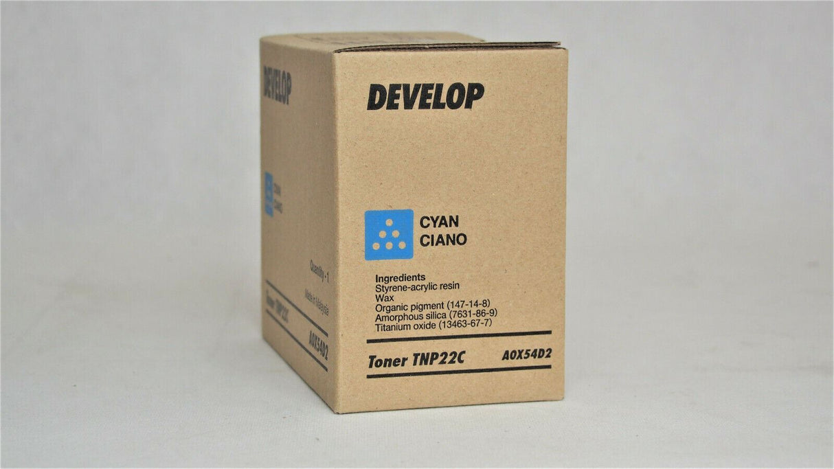 Original Develop Toner TNP22C Cyan A0X54D2 Ineo + 35 Ineo Plus 35 Ineo + 35
