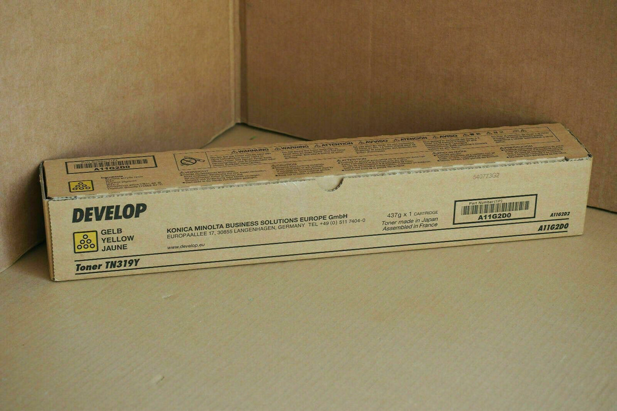 "Original Develop TN319Y Toner Yellow A11G2D0 für Ineo + 360 Plus 360 NEU OVP