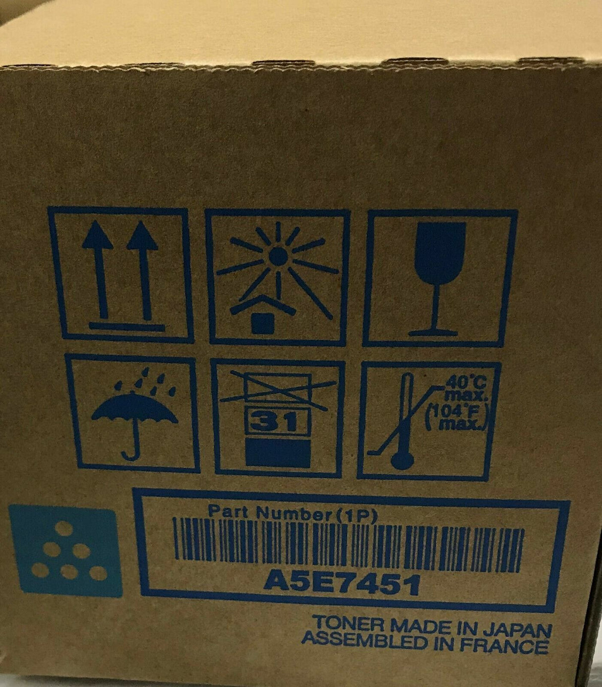 Original Konica Minolta TN622C Toner Cyan A5E7451 Bizhub Press C 6100 C 6085