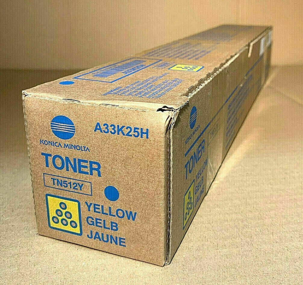 "Original Konica Minolta TN512Y Gelb Toner A33K25H Bizhub C364 C454 C554 NEU