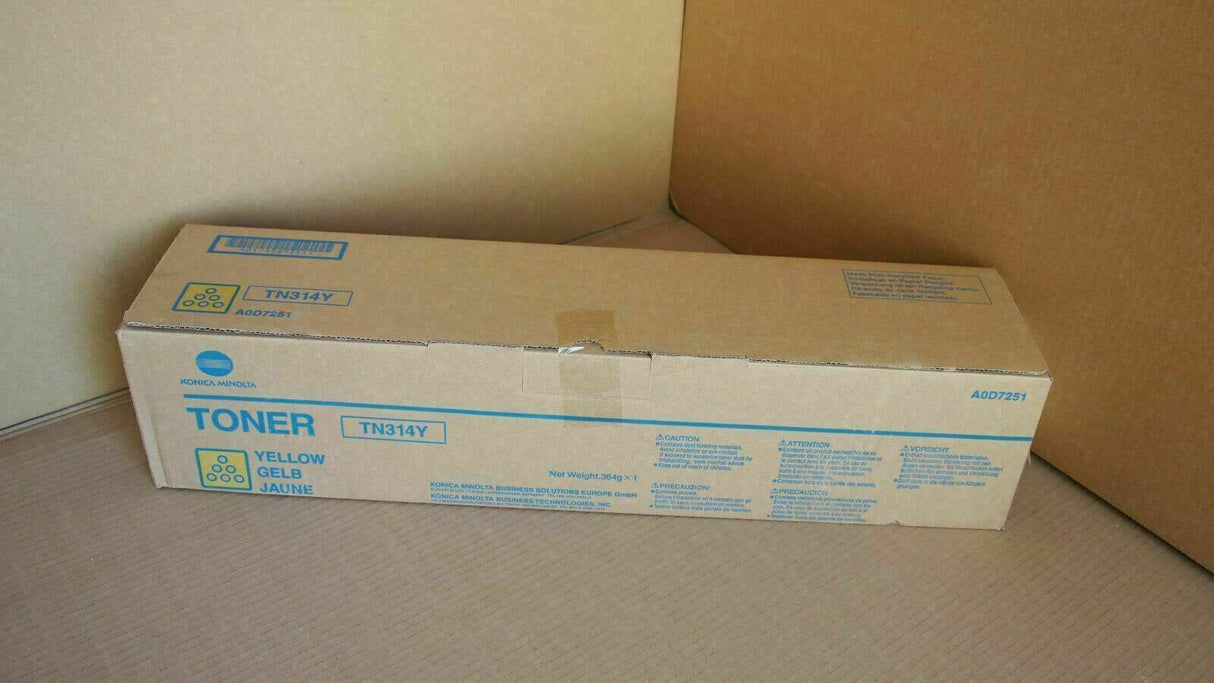 "Original Konica Minolta Toner Yellow A0D7251 TN314 Bizhub C353, C353P