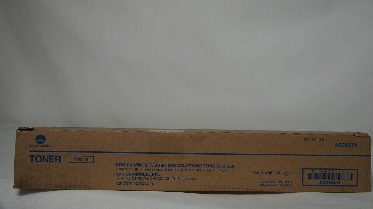 Original Konica Minolta TN513 Toner Schwarz A33K051 für Bizhub C454 E C554 E