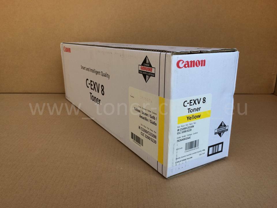 Original Canon C-EXV8 Toner Yellow 7626A002 for IR-C 3200 n 3200 3220 n NEU OVP