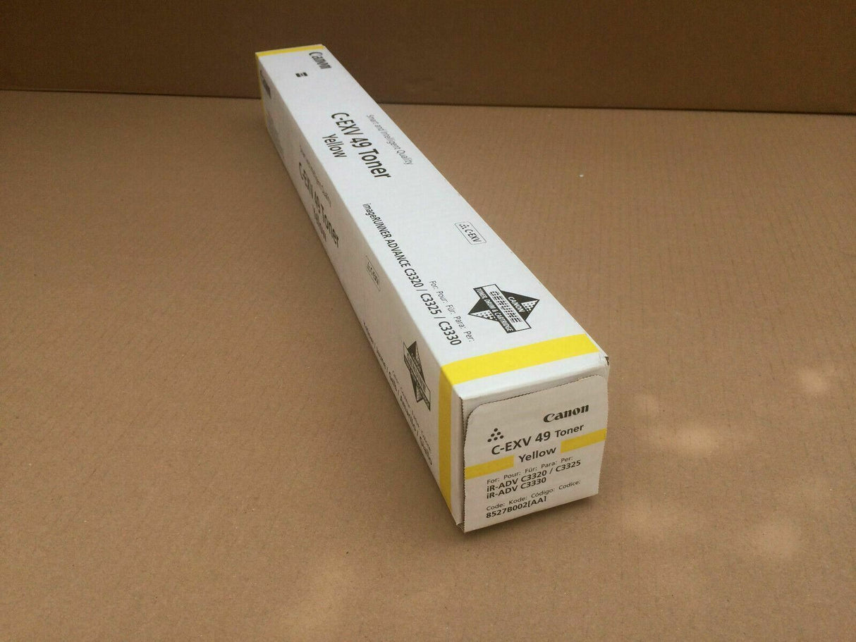 "Original Canon C-EXV 49 Toner Yellow 8527B002 IR Advance C3320 / C3325 / C3330