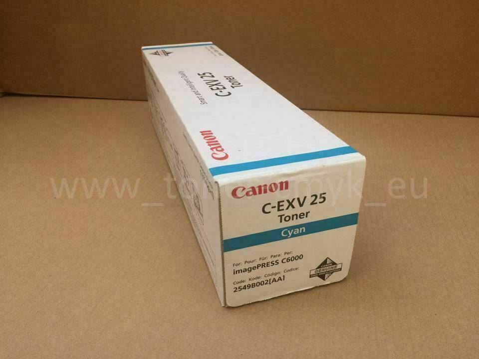 Original Canon C-EXV25 Toner Cyan 2549B002 for Imagepress C6000 NEU OVP