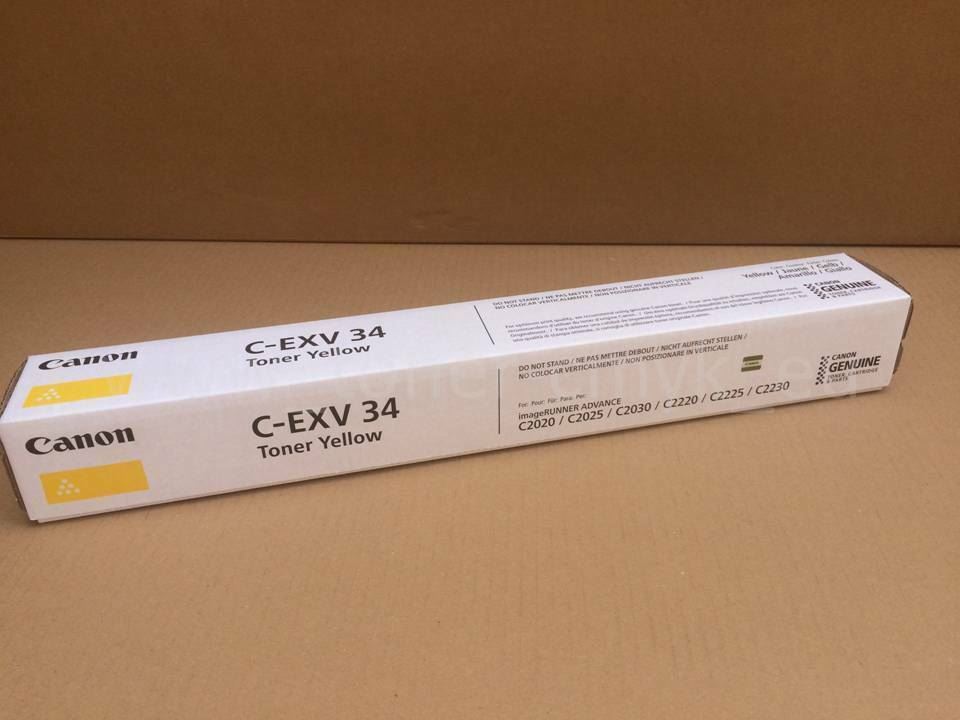 "Original Canon C-EXV34 Toner Yellow 3785B002 iR Advance C 2000Series,2020i