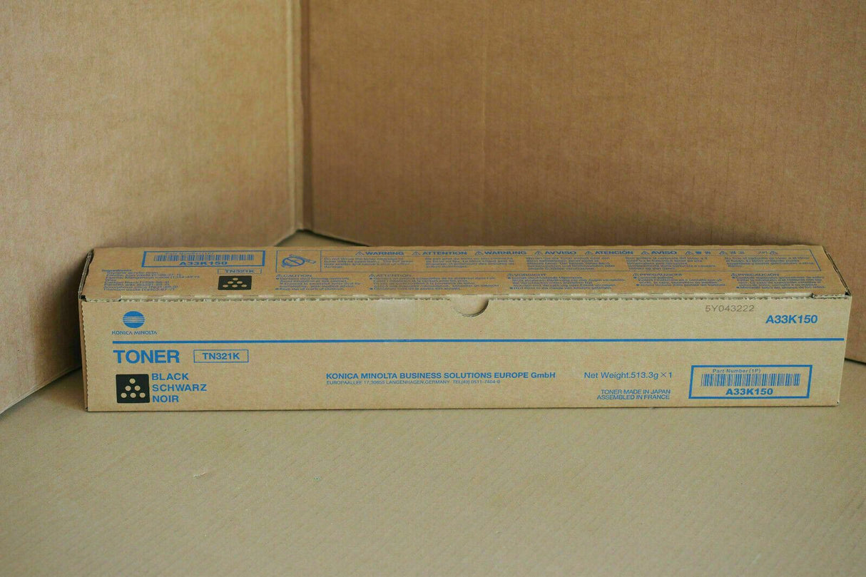 "Original Konica Minolta TN321K Toner Black A33K150 for Bizhub C224 C284 C364
