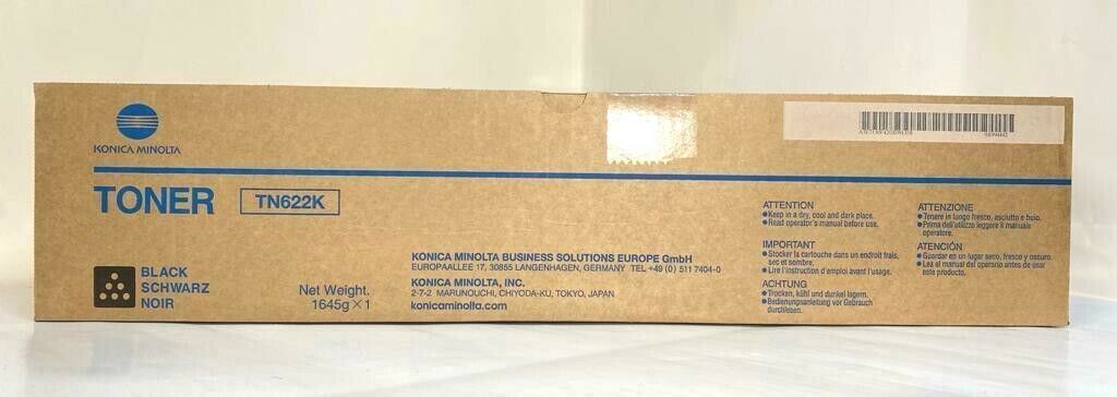 Konica Minolta TN622 Toner Black A5E7150 für Bizhub Press C 1085 C 1100 NEU OVP