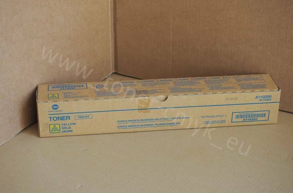 Original Konica Minolta Toner Yellow TN319Y A11G250 for Bizhub C 360 NEU OVP