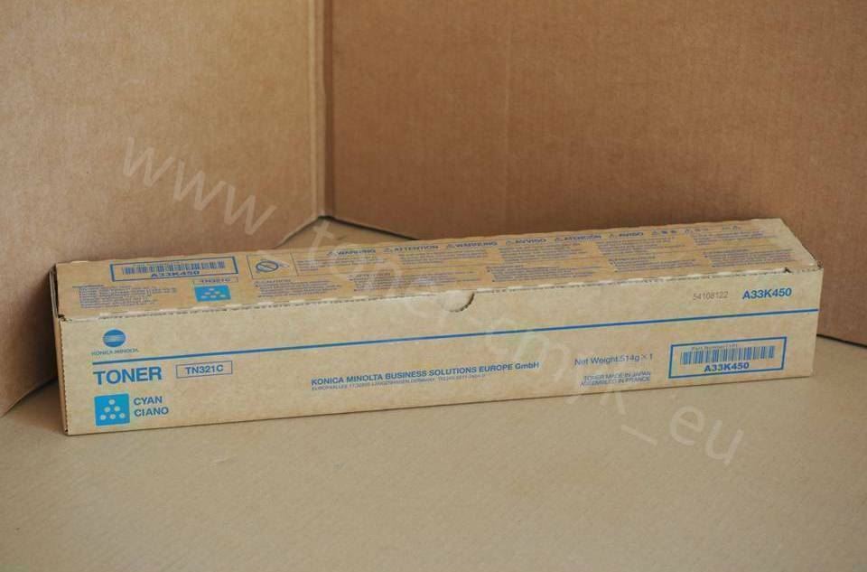 "Original Konica Minolta Toner Cyan TN321C A33K450 Bizhub C 284/Bizhub C 224 e