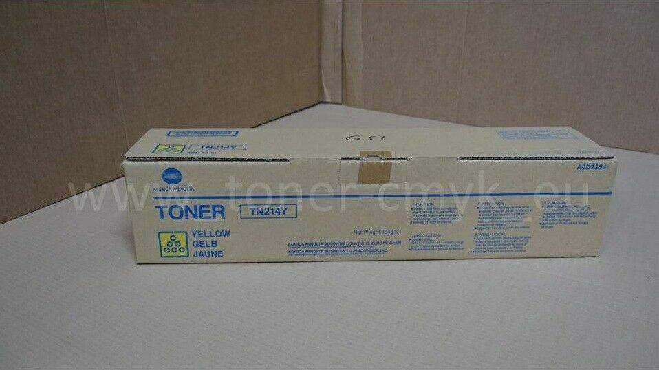"Original Konica Minolta TN214Y Toner Yellow A0D7254 für Bizhub C200 NEU OVP