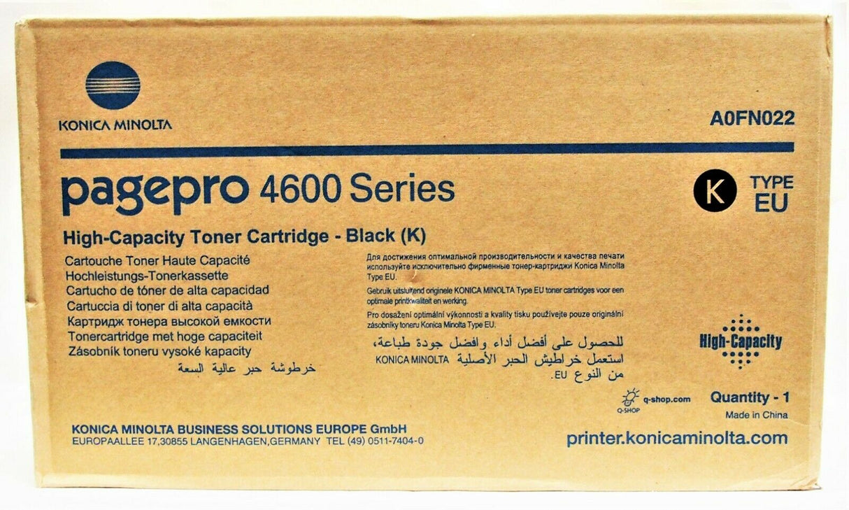 Original Konica Minolta Schwarz (Black) Toner A0FN022 for PagePro 4600 4650 Ser