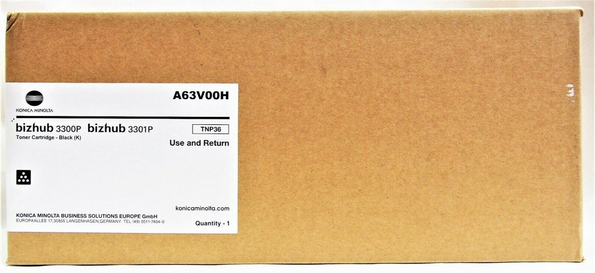 Konica Minolta TNP36 Toner Schwarz (Black) A63V00H for Bizhub 3300P 3301P NEU OV