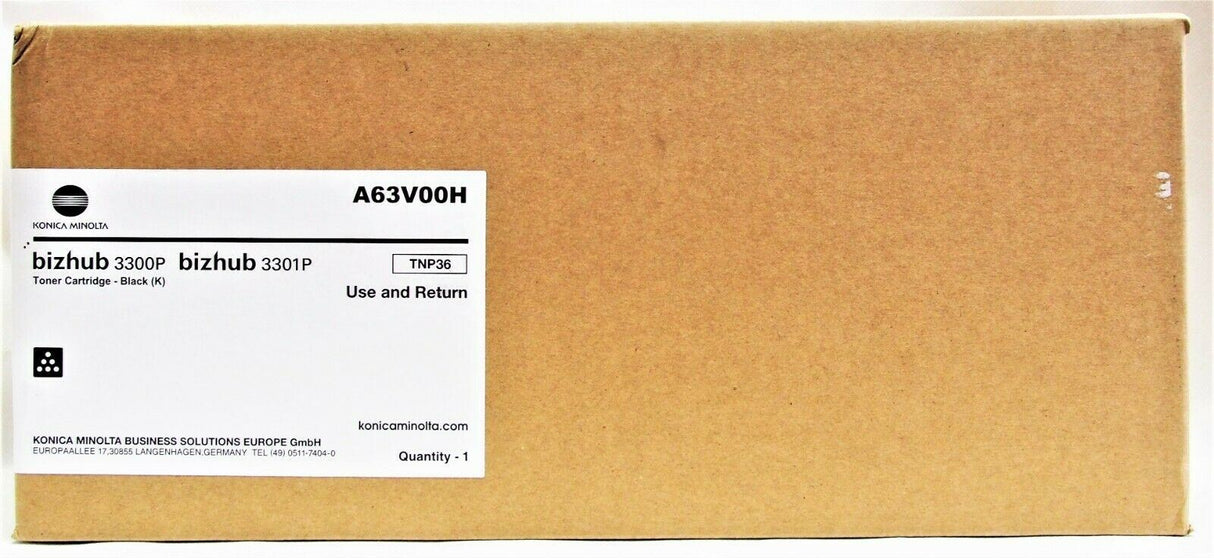 Konica Minolta TNP36 Toner Schwarz (Black) A63V00H for Bizhub 3300P 3301P NEU OV