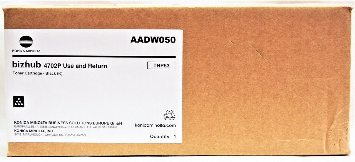 Original Konica Minolta TNP53 AADW050 Toner Schwarz (Black) Bizhub 4702P NEU