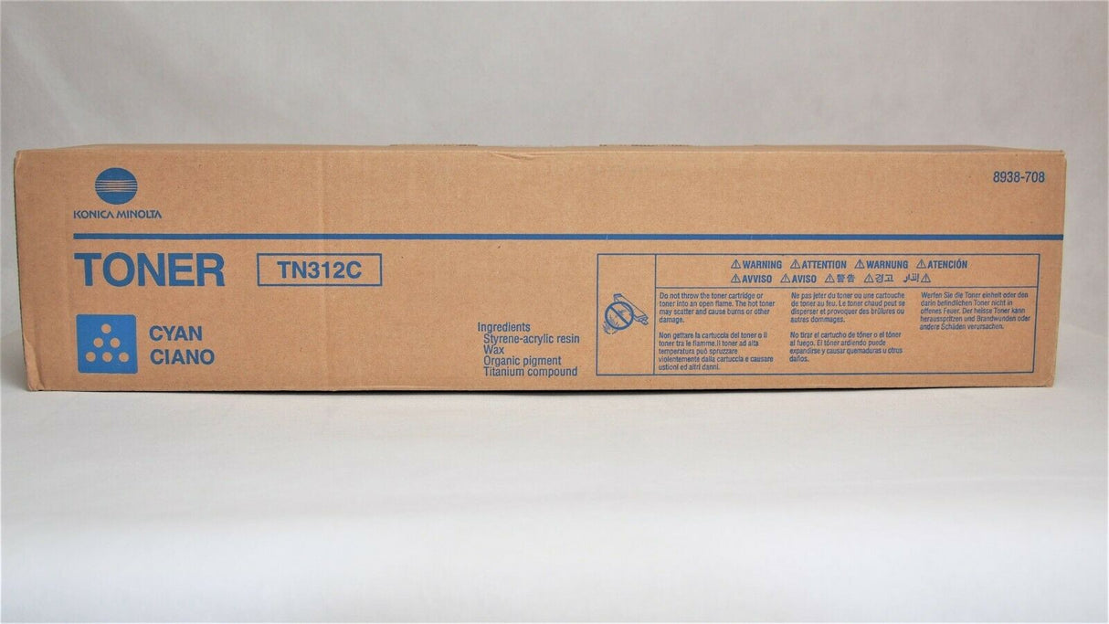 Konica Minolta 8938-708 / TN312C Toner Cyan Bizhub C300 C352 C352P