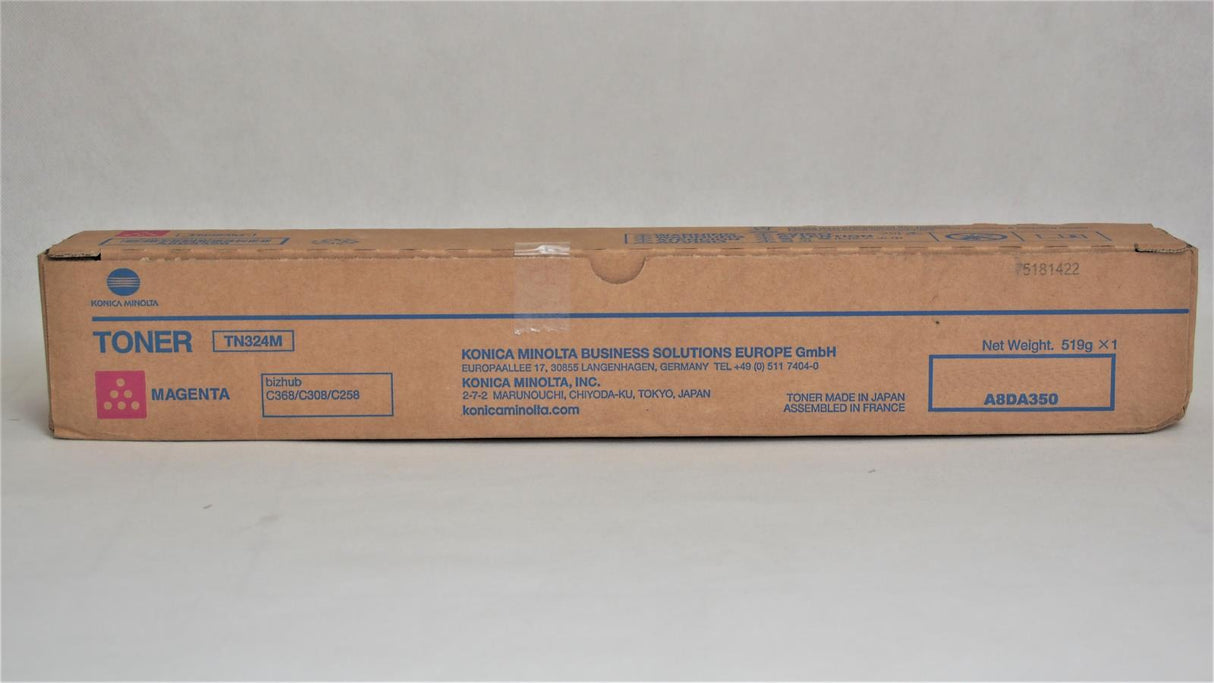 Original Konica Minolta TN324M Toner Magenta A8DA350 für Bizhub C368 C308 C258 N