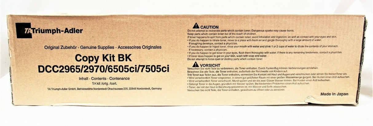 Original Triumph Adler Black Copy Kit 656510115 for DCC 2965 2970 6505ci 7505ci