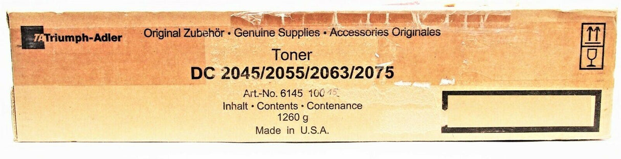 Original Triumph Adler Black Toner Kit 614510015 for DC 2045 2055 2063 2075 NEU