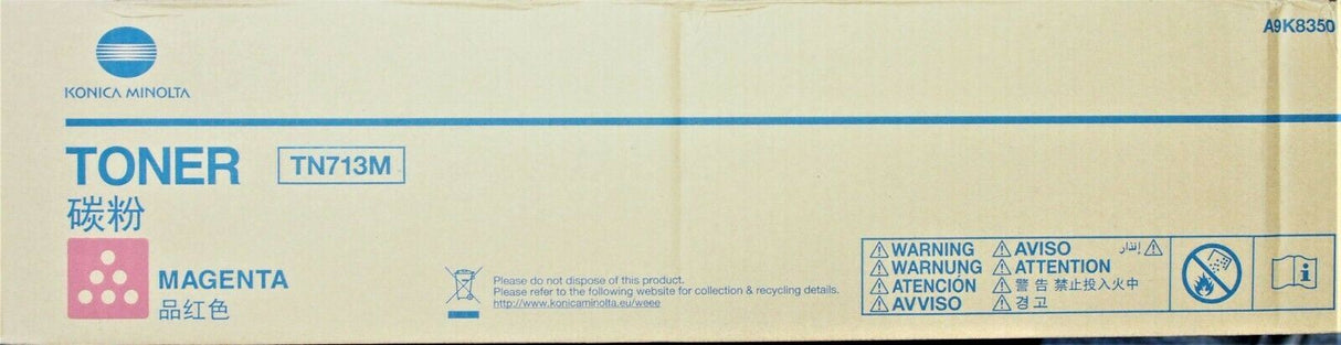 Original Konica Minolta TN713M Toner Magenta A9K8350 for Bizhub C659 C759 NEU