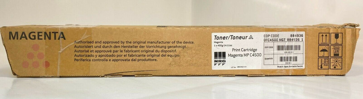 "Original RICOH NRG Toner Magenta 884936 für MP C3500 C4500 NEU OVP