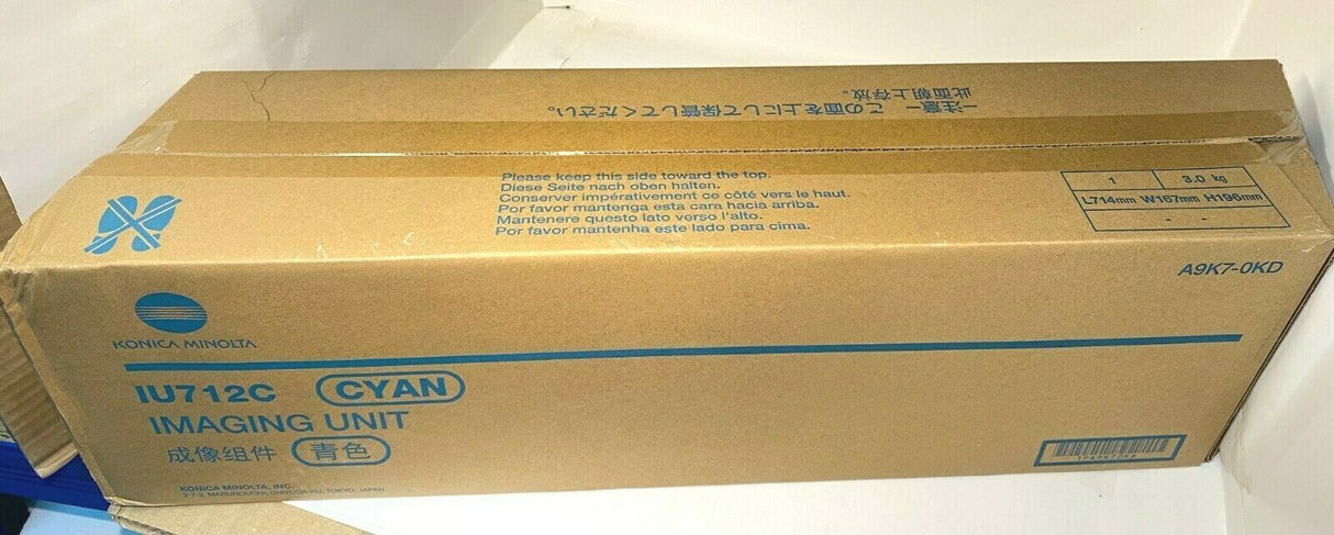 "Original Konica Minolta IU712C Imaging Unit Trommel Cyan A9K70KD für Bizhub C65