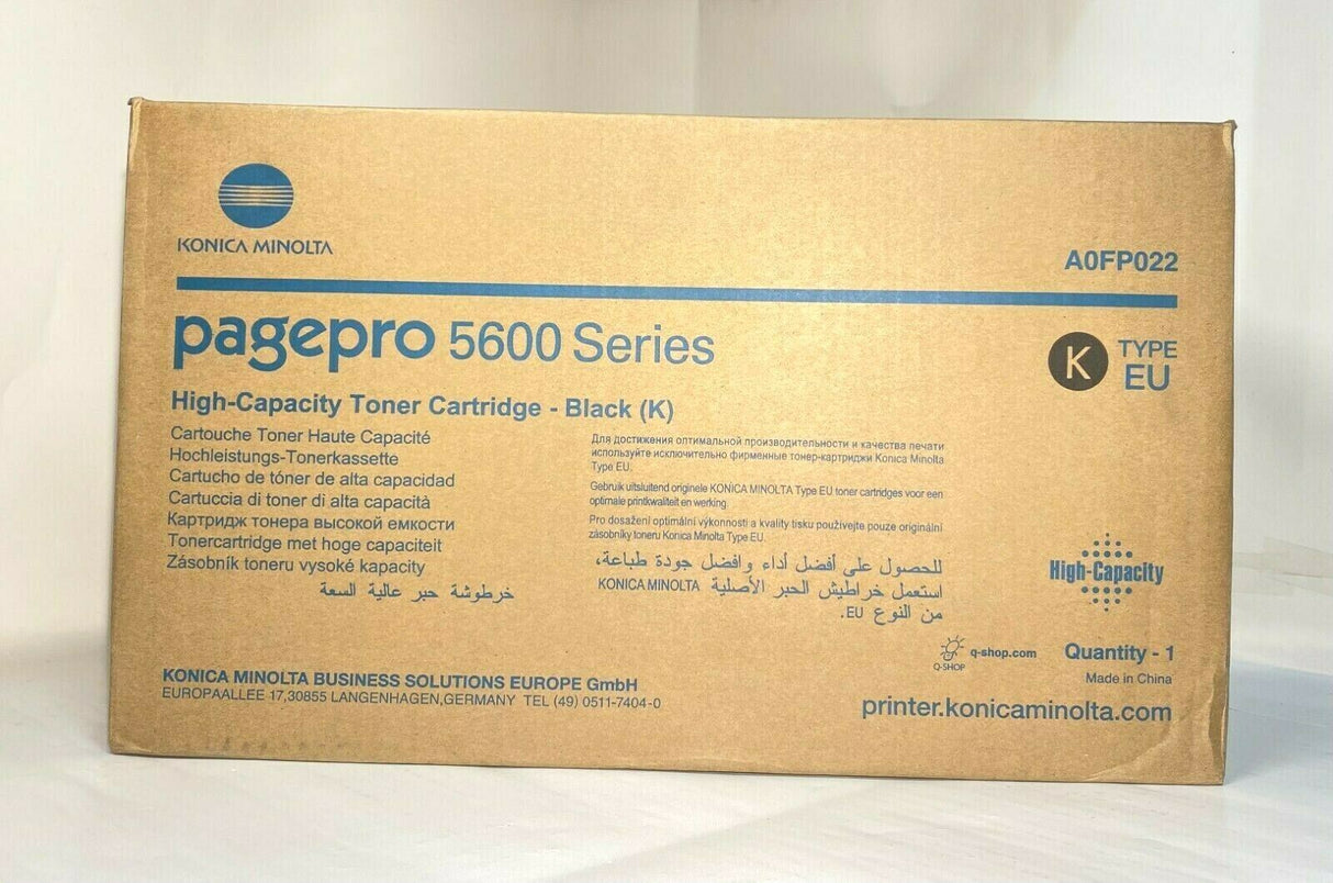 Original Konica Minolta Schwarz (Black) Toner A0FP022 for PagePro 5600 Series