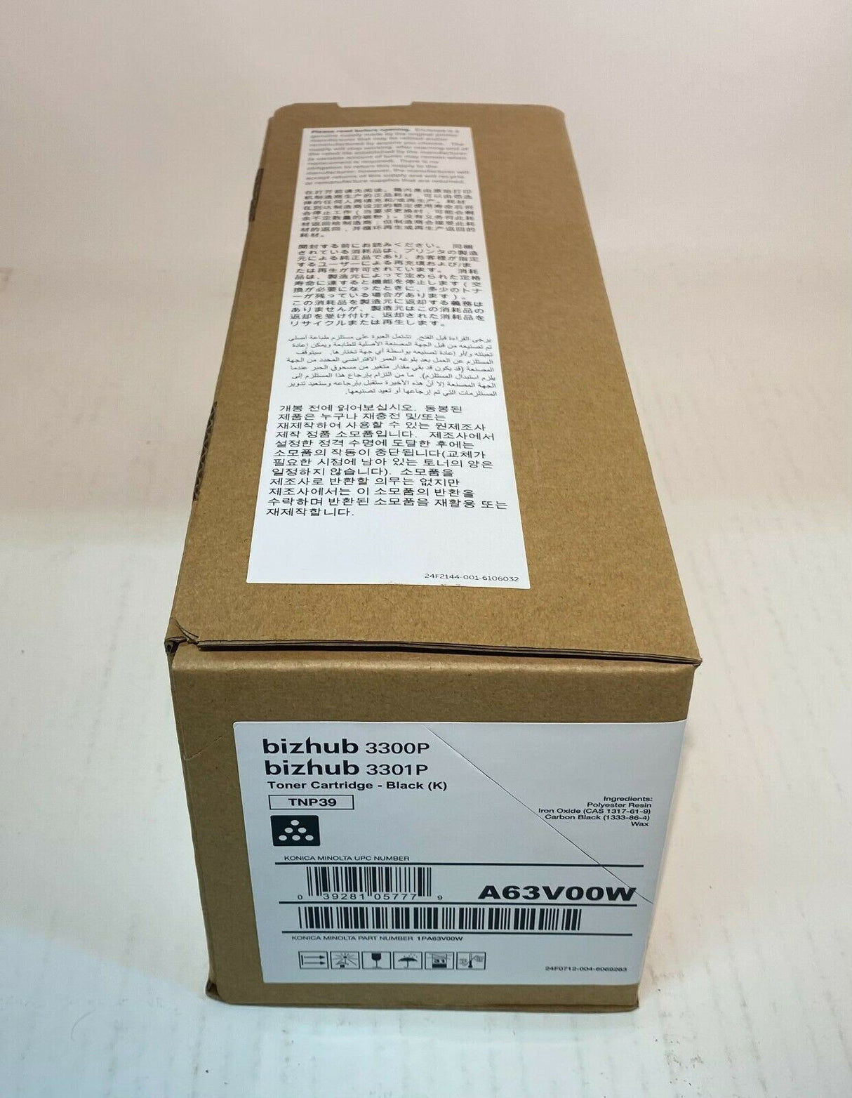 "Original Konica Minolta TNP39 Black Toner A63V00W für Bizhub 3300P 3301P