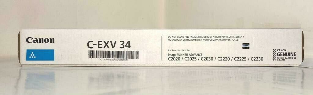 Original Canon C-EXV34 Cyan Toner 3783B002 f. iR ADVANCE C2020 C-EXV34C Neu
