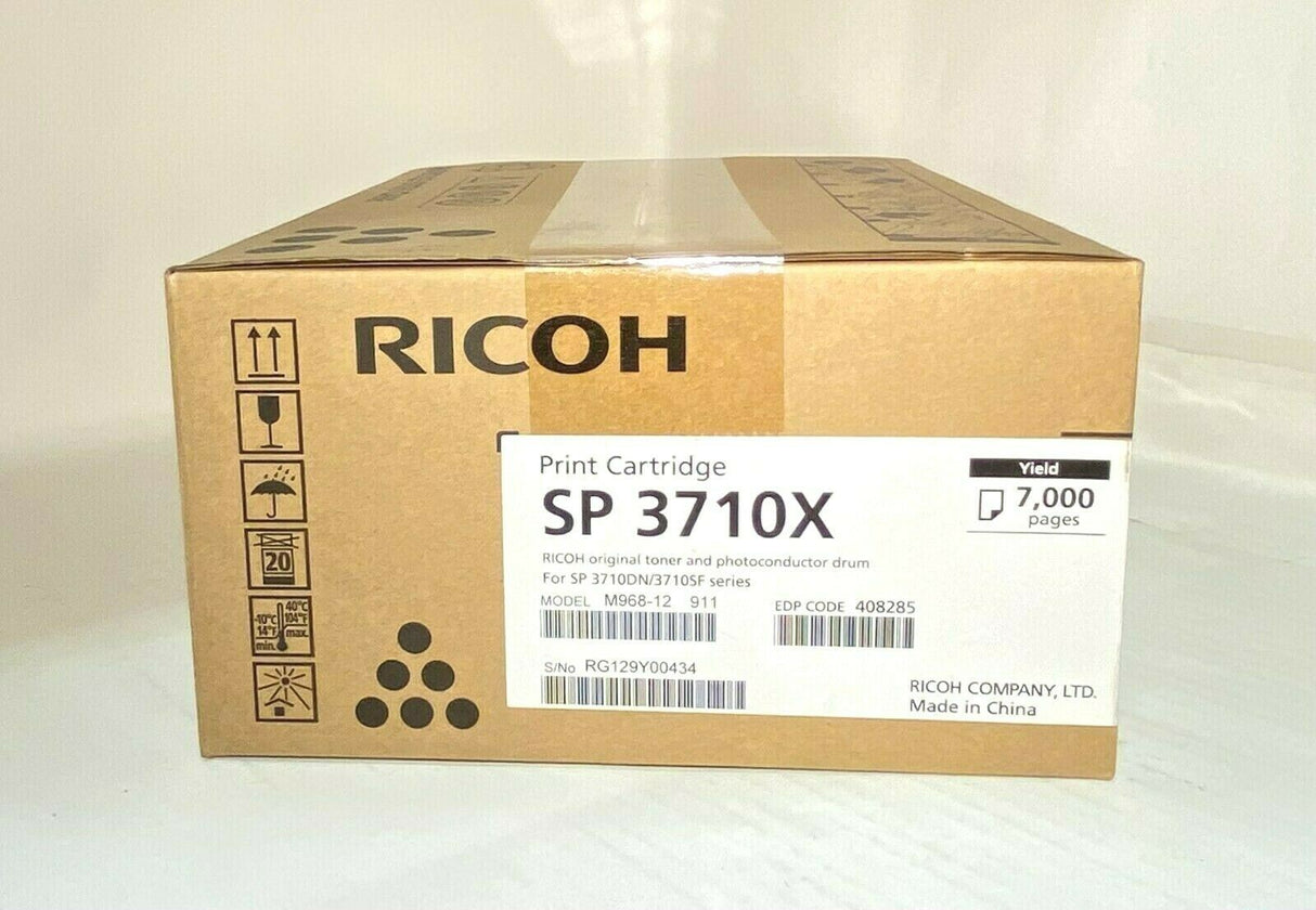 Original RICOH 408285 SP 3710X Schwarz Black Toner for SP 3710DM/SF Series NEU