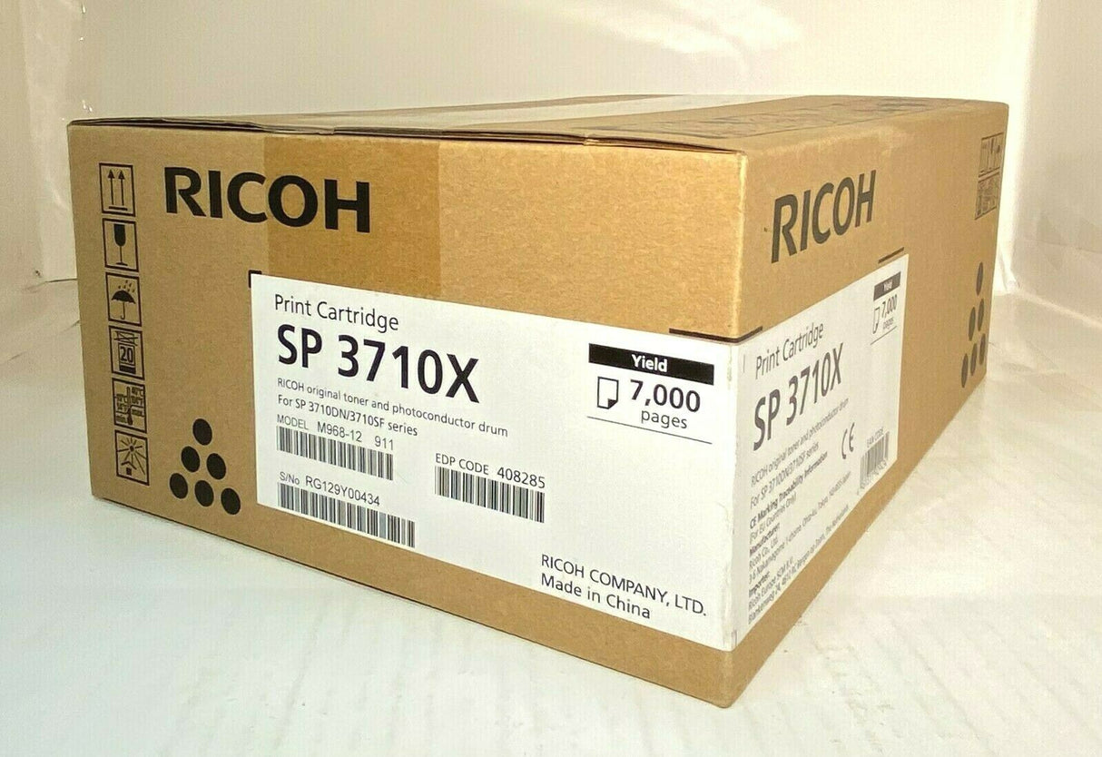 Original RICOH 408285 SP 3710X Schwarz Black Toner for SP 3710DM/SF Series NEU